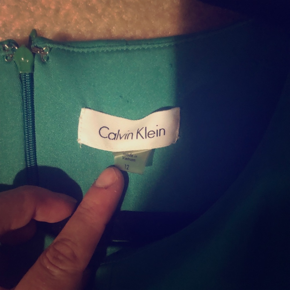 Beautiful Calvin Klein green dress.